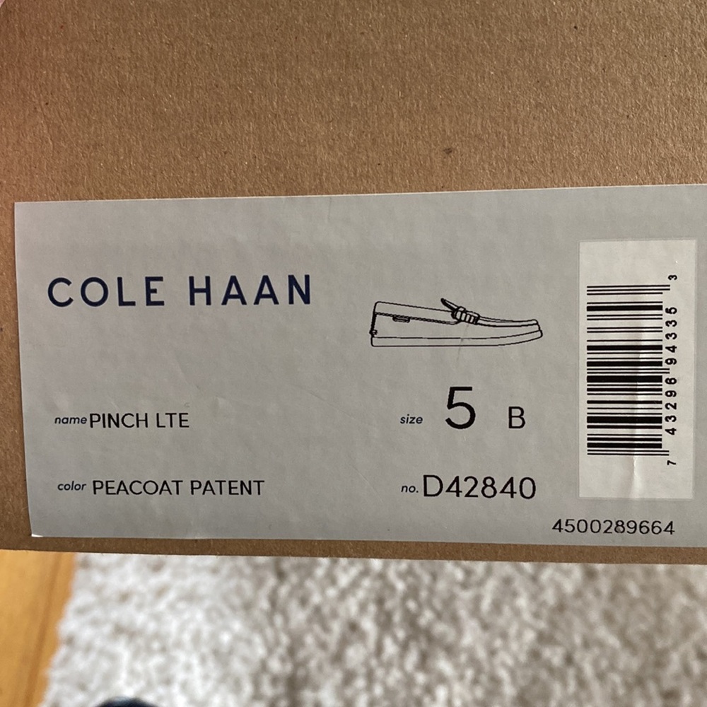 Cole Haan Grand OS pinch LTE Maine classic penny loafer Navy Patent - Picture 6 of 7